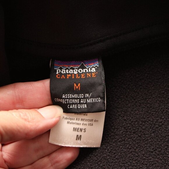 Patagonia Men's Capilene Expedition Weight Stretch Zip-T Black Size Medium - Picture 3 of 6